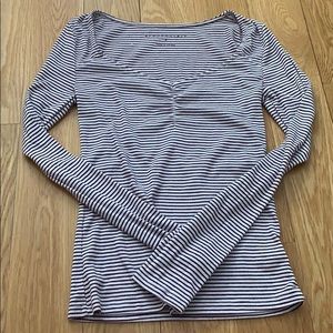 Woman’s striped shirt